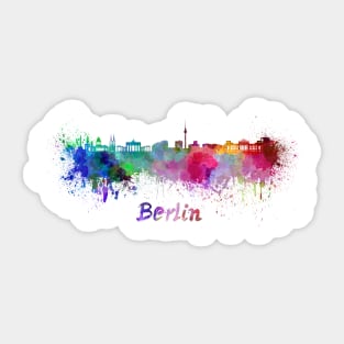 Berlin skyline in watercolor Sticker